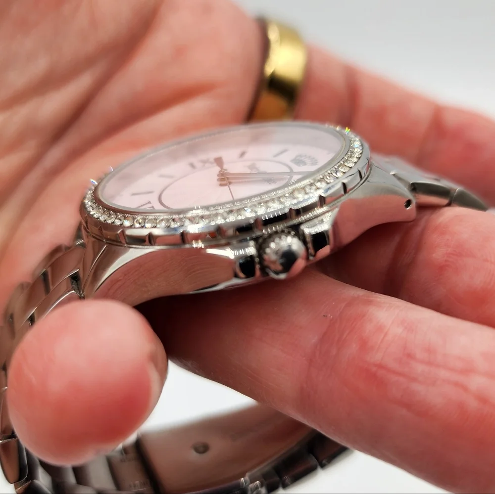 Juicy Couture Silver and Pink Watch